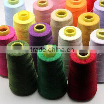 China Supplies High Quality Semi-dull 100% Polyester Dyed or Raw White Yarn Sewing Thread