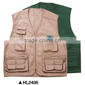 adult more pocket green Fishing Vest