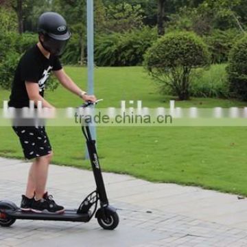 Teenagers two rounds of electric scooter