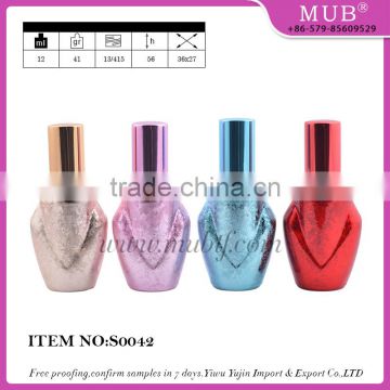 Colorful design glass spray bottles for perfume empty aluminum atomizer samll glass perfume bottle