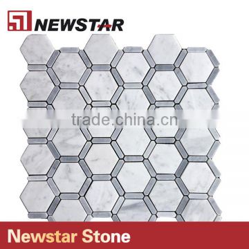 Newstar Bathrooms Shower Tile Design Marble for Flooring Mosaic