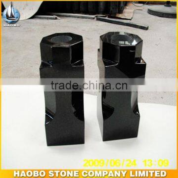 Headstone Vase Black Granite Cross Vase