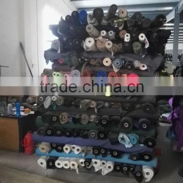 Small rolls stocklot fabric of garment in warehouse