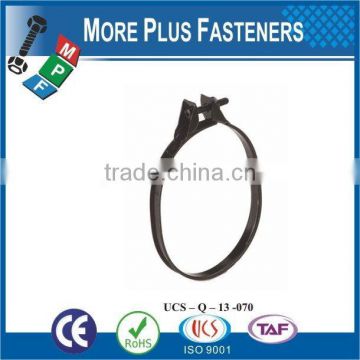 Made in Taiwan Stainless Steel thin hose clamp flexible hose clamp oval shaped