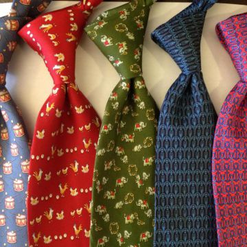 Classic Strips Adult Silk Woven Neckties Dots Purple