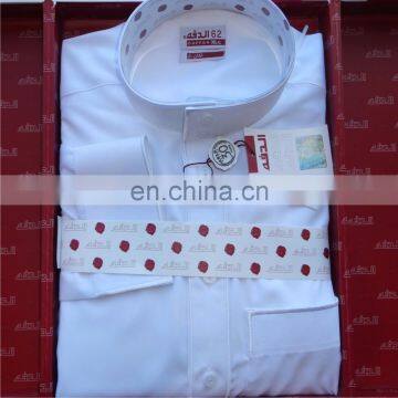 100% authentic elegant white daffah saudi style embroidered long sleeve arabic thoub thobe