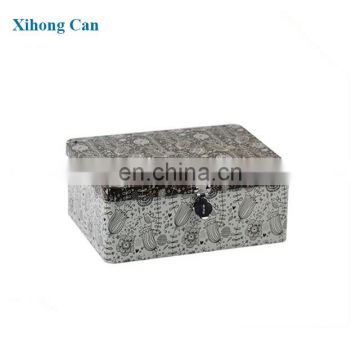 Tin box for jewelry package