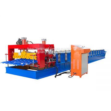 HY Used metal roof panel glazed tile roll forming machine
