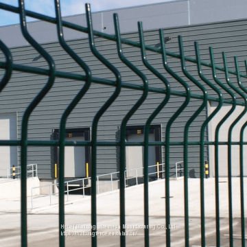 Metal Grid 3D Fence / Curvy Welded Fence / Mesh Security Fencing