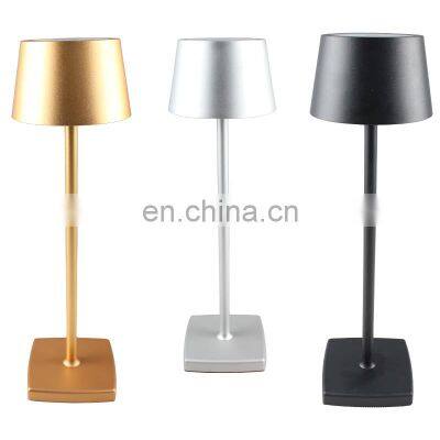 new design led desk lamp wireless charger touch control table lamp light for hotel or restaurant