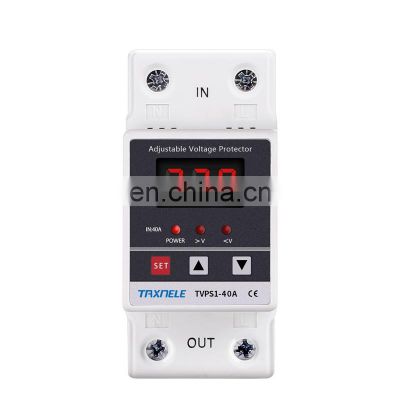 digital Voltage Relay 40A 60A 63A din rail Adjustable Protection Over Under Automatic High Low Voltage Protect Protection