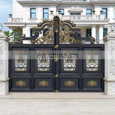 Factory price customized courtyard entrance door Aluminum garden gate driveway sliding gate