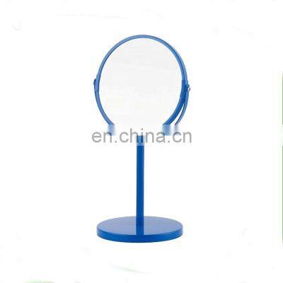 Free standing round shape makeup vanity set mirror high quality home bedroom white blue beauty table decorative makeup mirror