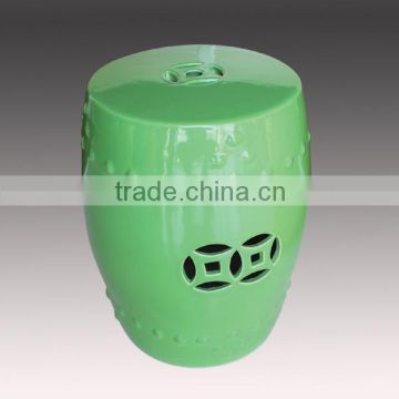 Imperial green color glaze chinese porcelain garden stool