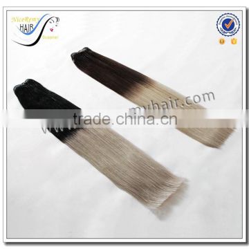 two tone ombre remy hair weaving human hair weft brazilian ombre weave hair                        
                                                                                Supplier's Choice