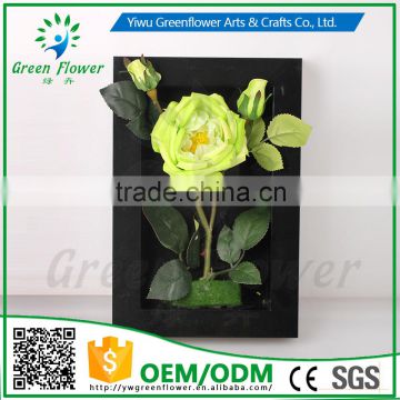 Greenflower 2016 Wholesale 3D Wall Frame Rose artificial flowers arts and crafts making wedding Home decorations