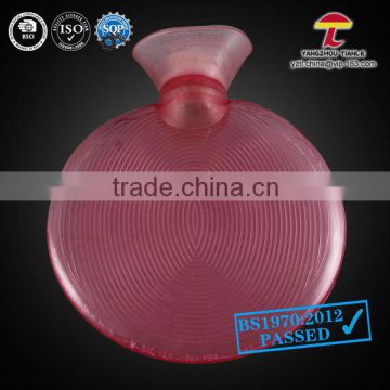 bs red 1000ml circle shaped PVC hot water bottle