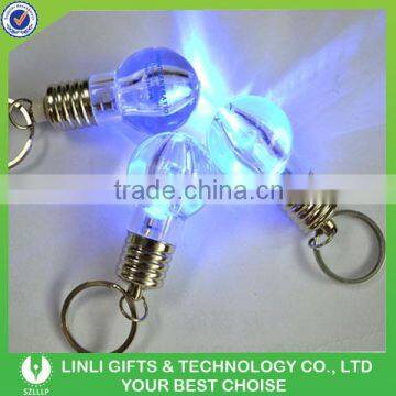 2016 Hot Sales Plastic Led Bulb Shape Key Chain