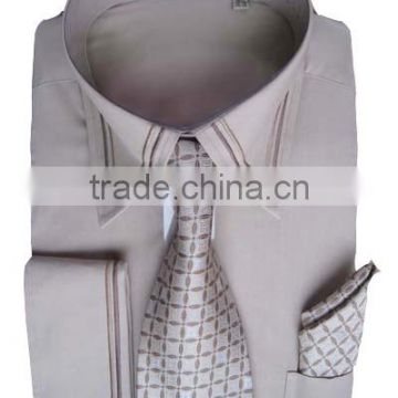 100% Cotton Business Men's Shirt With Tie