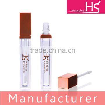 square and orange top plastic tube for lipgloss