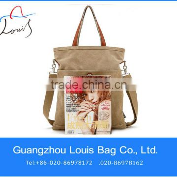casual shoulder long strap bag,Canvas Shoulder Bag For Woman,Leather long handle lady canvas shoulder bag