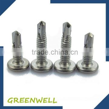 Button head double threaded double sided wood screw
