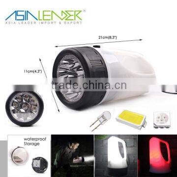 For Camping, Emergency 9LED Bright-8 White SMD Bright-4 Red SMD Bright 4AA Battery Power Supply Handhold Spotlight