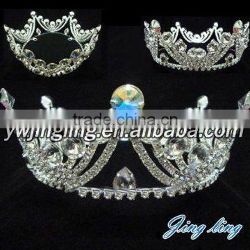 smaller AB stone king rhinestone full around crown