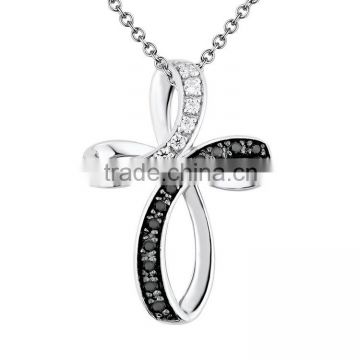 925 silver chain cross pendant necklace for women