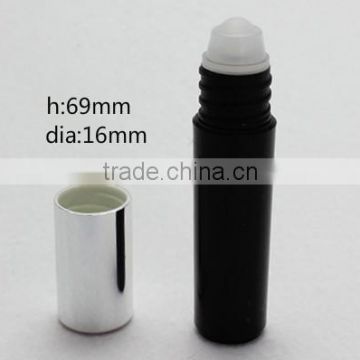 5ml frosted empty essential oil bottle plastic roll on bottle with metal roller ball