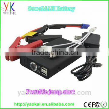 Portable mini jump starter with starting power multi-function jump starter 12v/24v jump starter