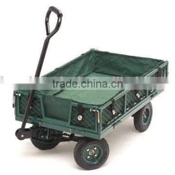 Green Extra Large 4 Wheel Garden Cart Trolley
