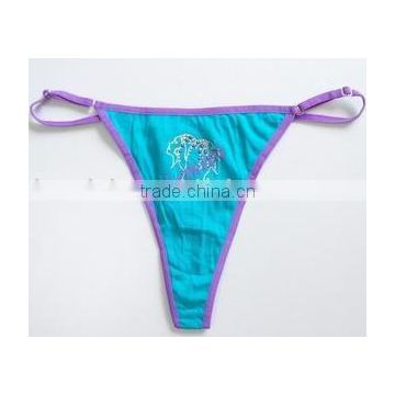 2015 hot sale sexy ladies printed g-string underwear