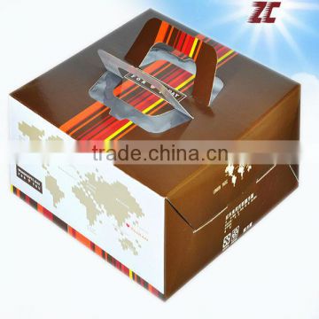 Take Away Paper Cake Box with Handle;Cheap Cake Boxes with PVC Window Box,cake boxes,cake box design