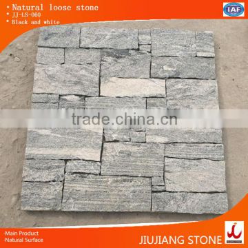 Black and white granite loose stone for exterior wall cladding