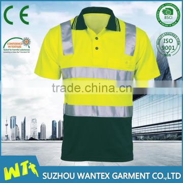 OEM wholesale short sleeve 100% cotton kids safety high visibility t shirt
