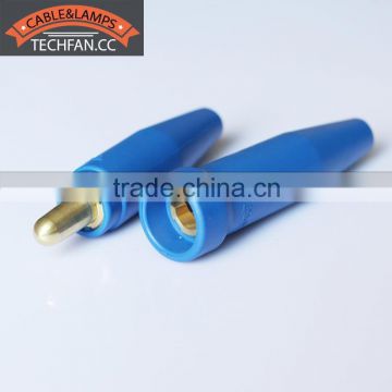 blue rubber brass 300AMP 500AMP welding cable nipple socket