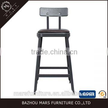 Metal soft seat grey high bar chair