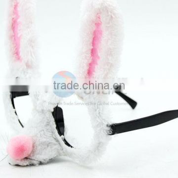No.1 yiwu exporting commission agent wanted Hot sale lovely rabbit eye glasses for party