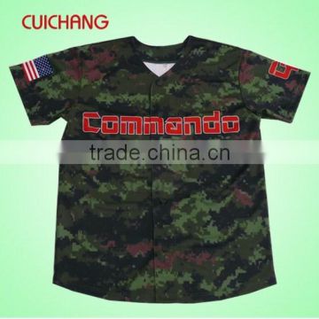 Sublimated custom digital camo baseball jerseys cc-055