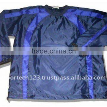 100% Polyester Rib Stop Pullover Jacket Blue Color