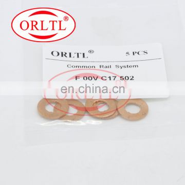F00VC17502 Size: 7.1*15*1.00mm Injector Copper Washer F 00V C17 502 Auto Parts Washer Ring Thickness=1mm F00V C17 502