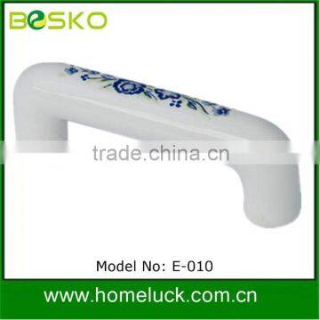 Ceramic handle furniture hardwre in white colour