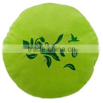 New green soft plush round pillow