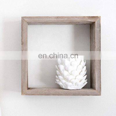 Super high quality rustic wooden floating wall shelf home decoration