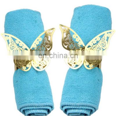 Laser Cut Butterfly Shape Napkin Rings for Dinners Lunch Tables Home Wedding Party Decorations