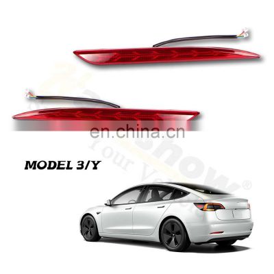 Model 3 Aftermarket Led Rear Fog Lights Kit For Tesla Model 3/Model Y Car Back Bumper Fog Light Lamp Upgrade