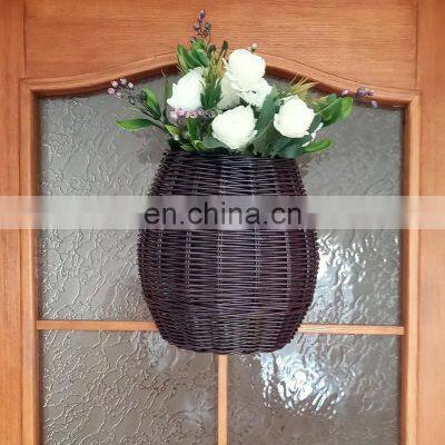 Hot Sale Wicker hanging basket Wall basket, rattan door basket, wall hanging decoration decor home Vietnam Supplier