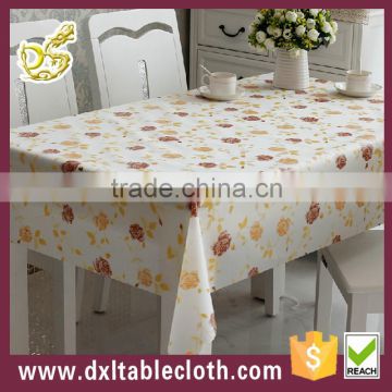 Cheap disposable round tablecloths with nonwoven backing for coffee table use                        
                                                Quality Choice