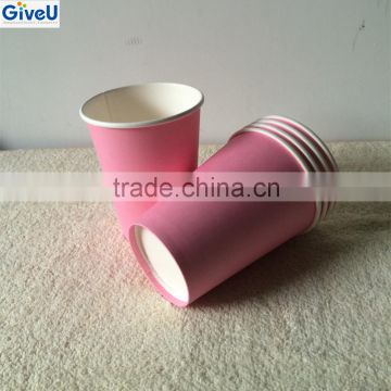 8oz Pink Color Low Price Plain Disposable Paper Soup Cup Juice Cup